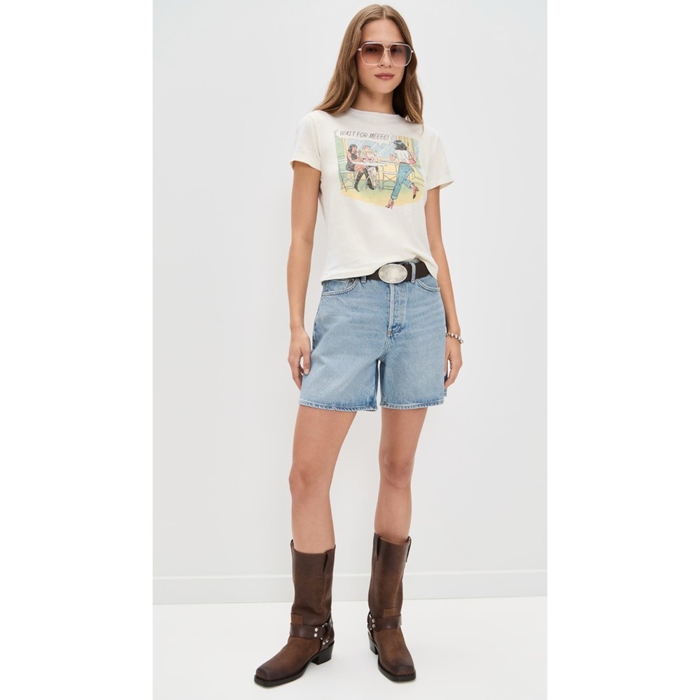 New RE/DONE Classic Drinks Tee in Vintage White Size Small - Picture 2 of 8